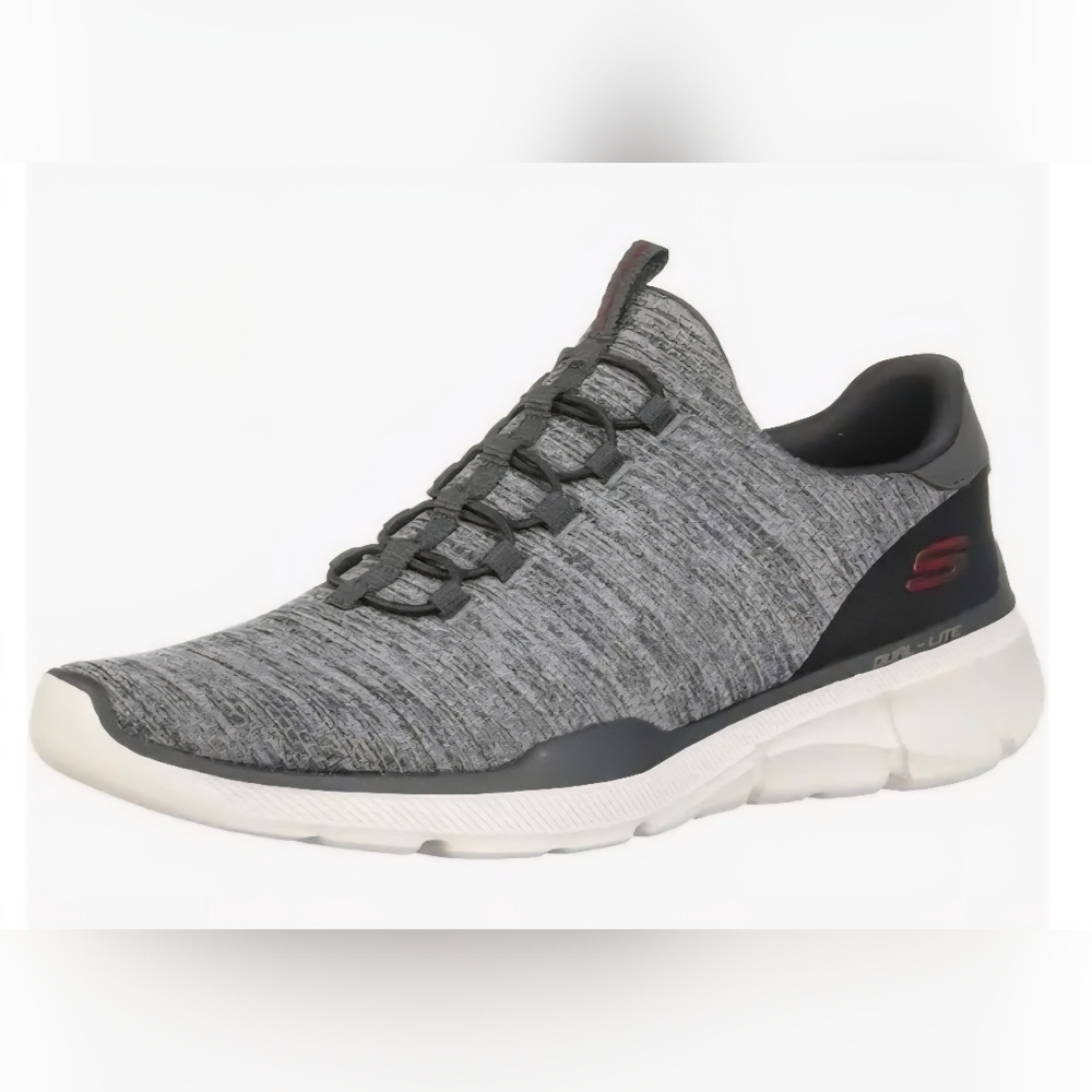 Skechers Men's Charcoal and Black Athletic Sneakers
